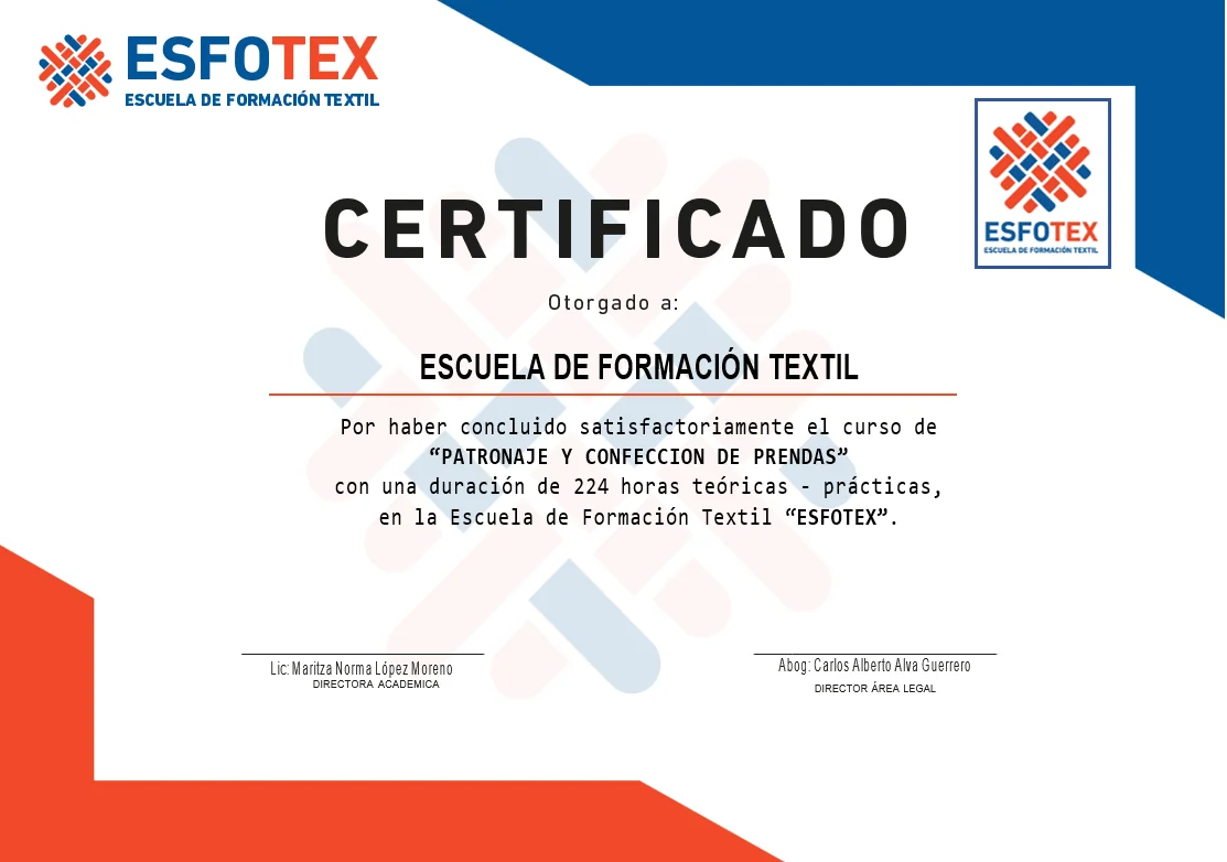 Certificado ESFOTEX